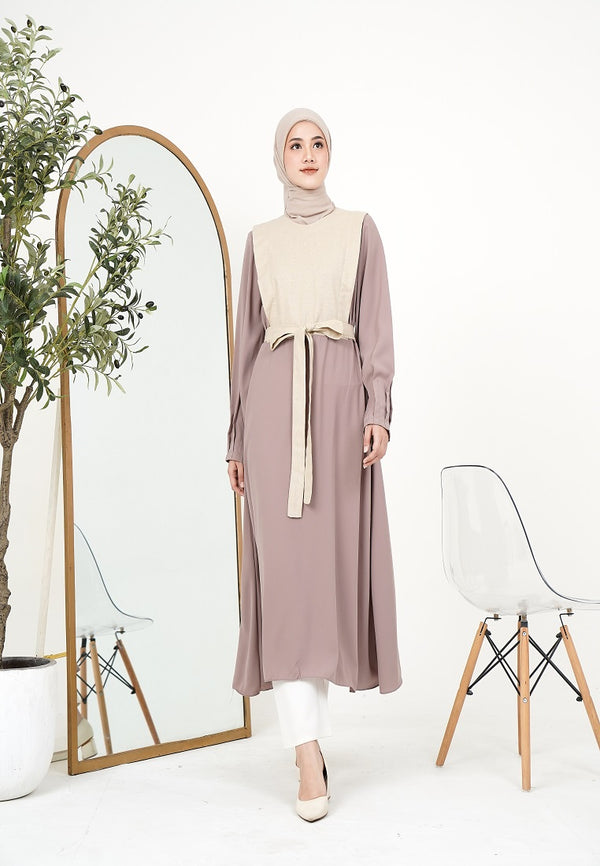 Zanaya Midi Dress Light Brown