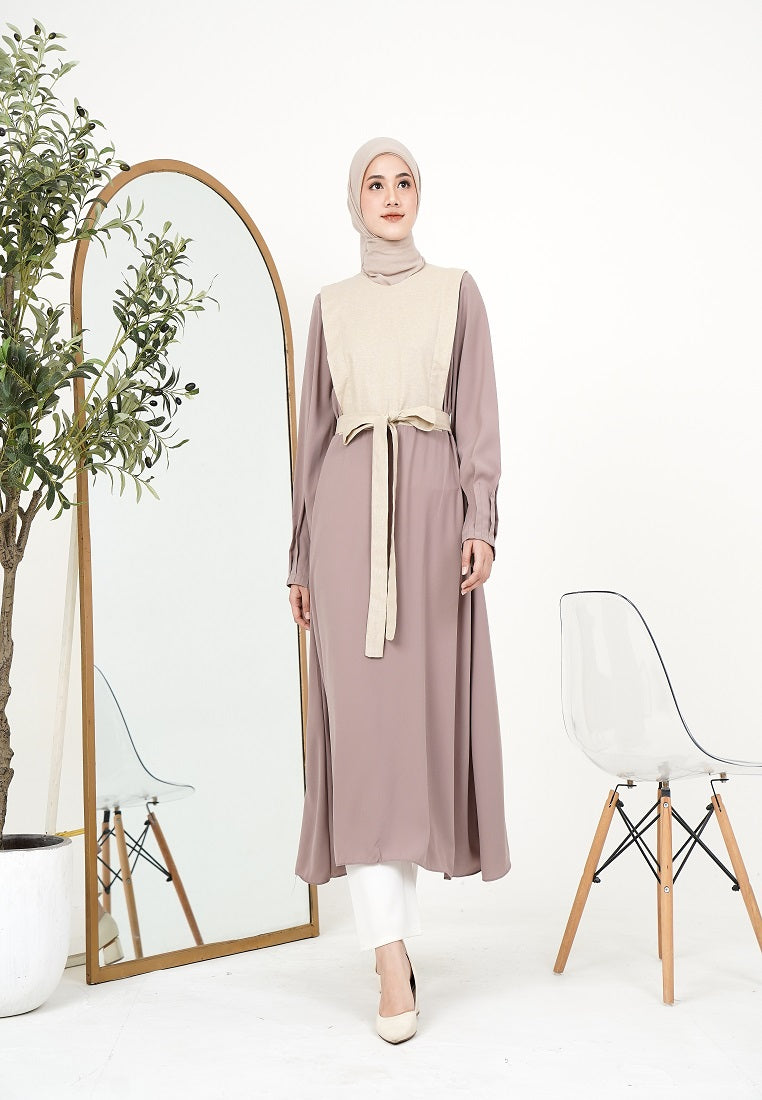Zanaya Midi Dress Light Brown