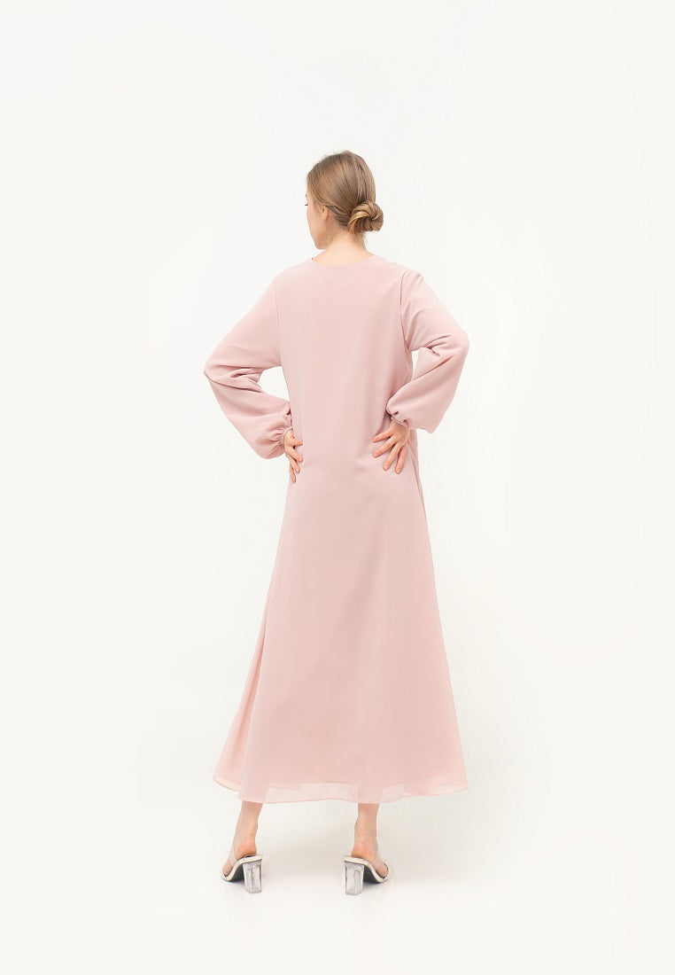 Serena Midi Dress Dusty Pink